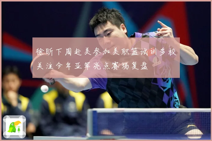 徐昕下周赴美参加美职篮试训多校关注今年亚军亮点赛场复盘